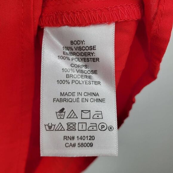Stella & Dot Hannah One Shoulder‎ Top Large Red Embroidered Size Large NWT - Picture 7 of 10